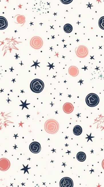 aesthetic wallpaper of cute stars and shapes