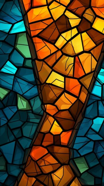 cool phone wallpaper of colorful mosaic of shapes