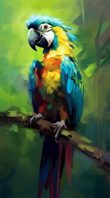 cool wallpaper of a colorful parrot