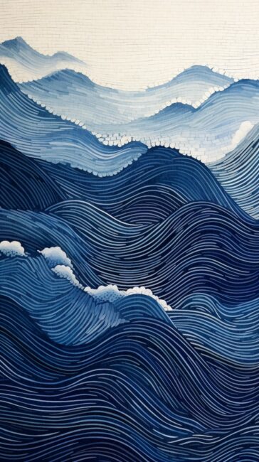 cool wallpaper of abstract ocean waves painting