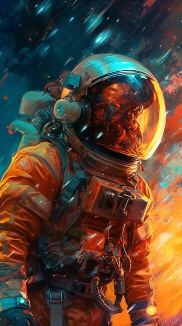 cool wallpaper of spaceman painting
