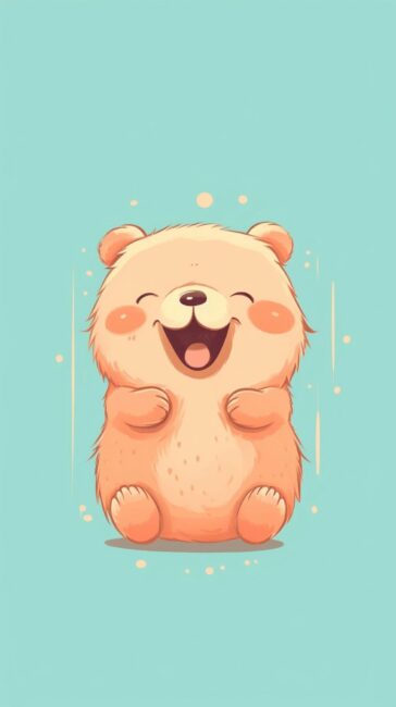 cute happy kawaii bear