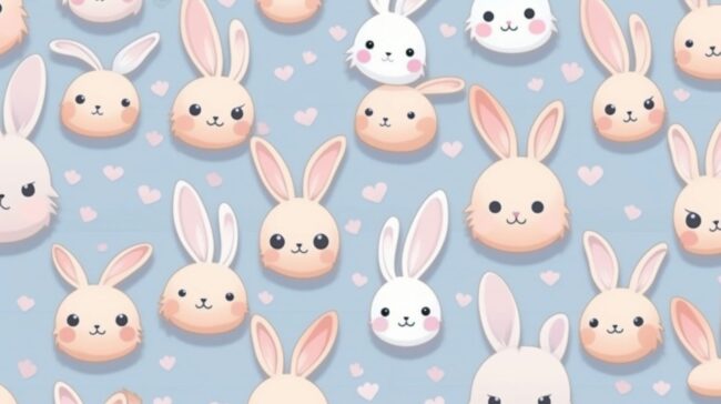 cute kawaii rabbit pattern