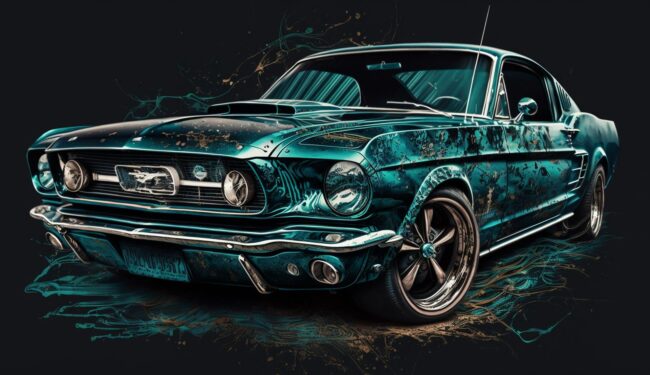 mustang car background dramatic