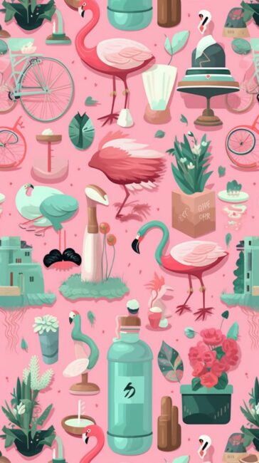 pink kitsch preppy phone wallpaper