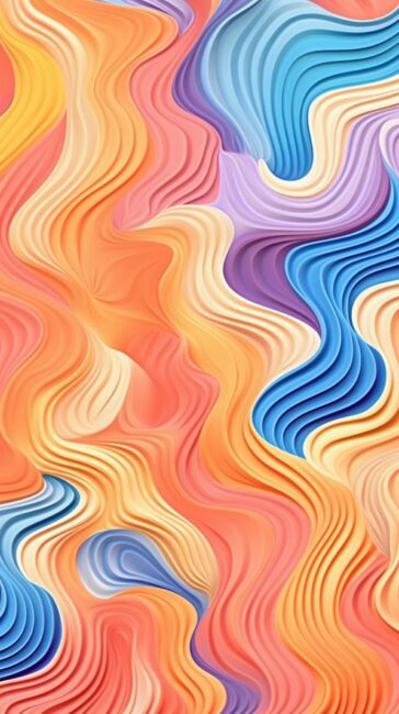 trendy wallpaper of colorful waves