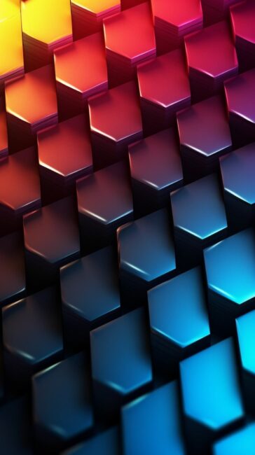 wallpaper of a cool mosaic of colorful shapes
