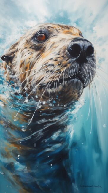 wallpaper of an otter