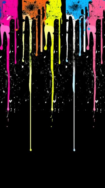 wallpaper of colorful paint drips