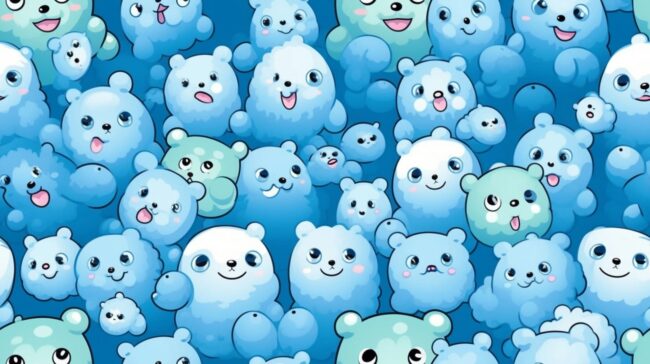 wallpaper of cute kawaii teddy bears