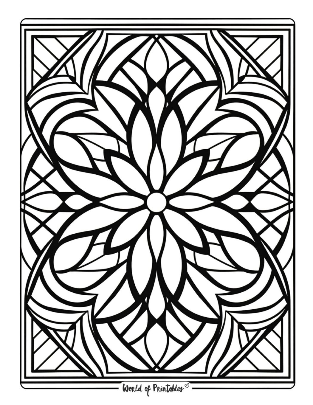Abstract coloring pages world of printables