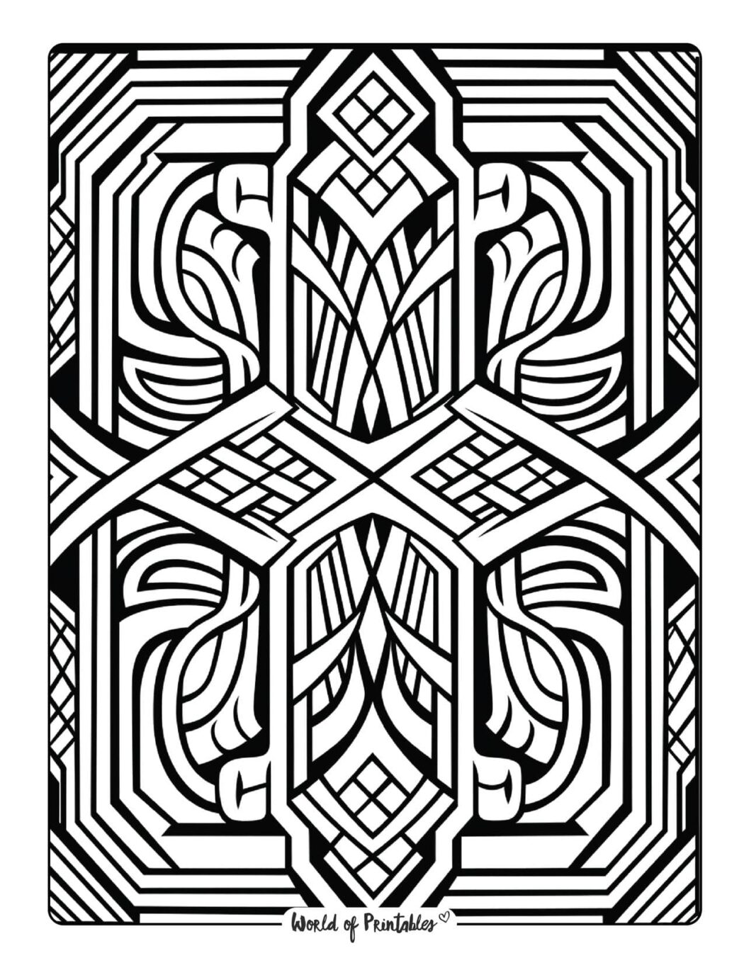 Abstract Coloring Page from World of Printables