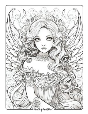 Angel Coloring Pages - World of Printables