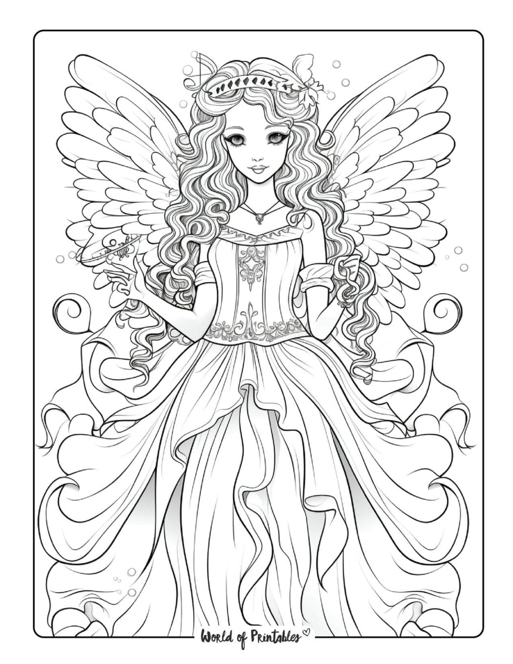 Angel Coloring Pages - World of Printables