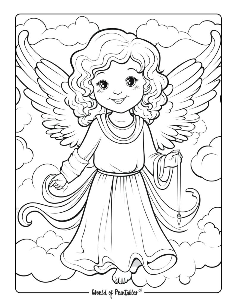 Angel Coloring Pages - World of Printables