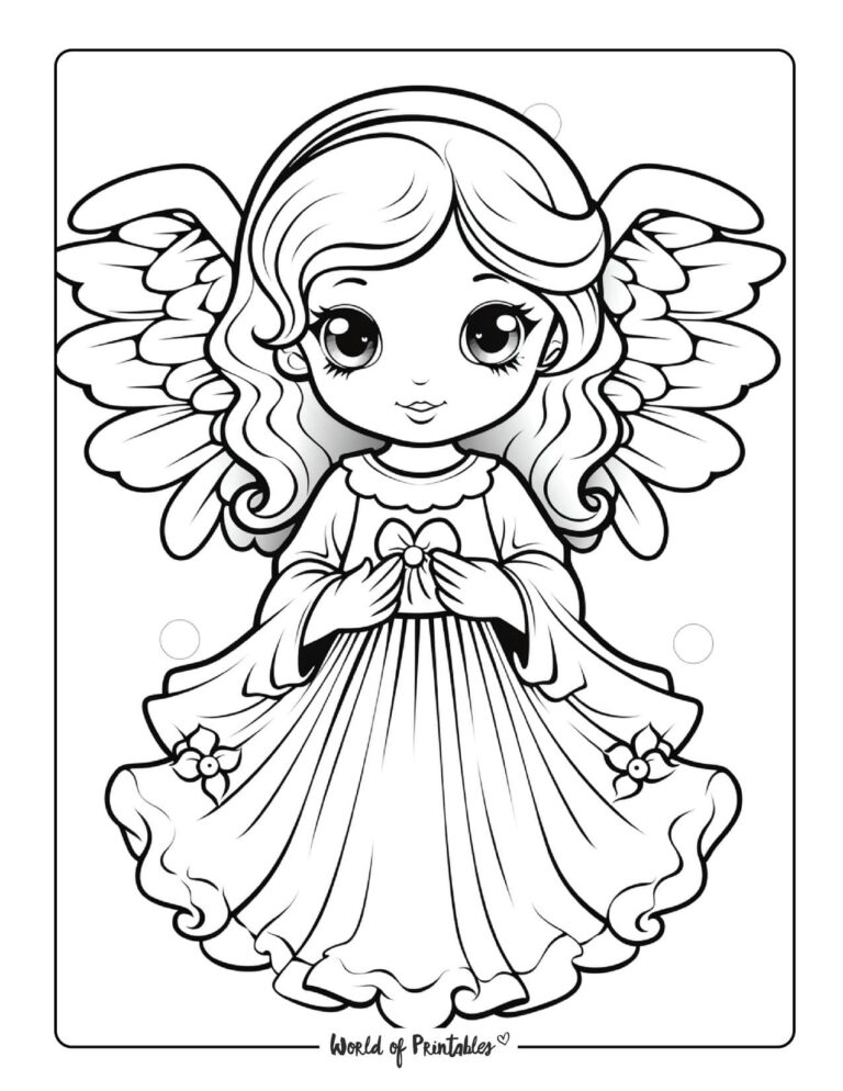 Angel Coloring Pages World of - Angel Coloring Page 65 768x994 