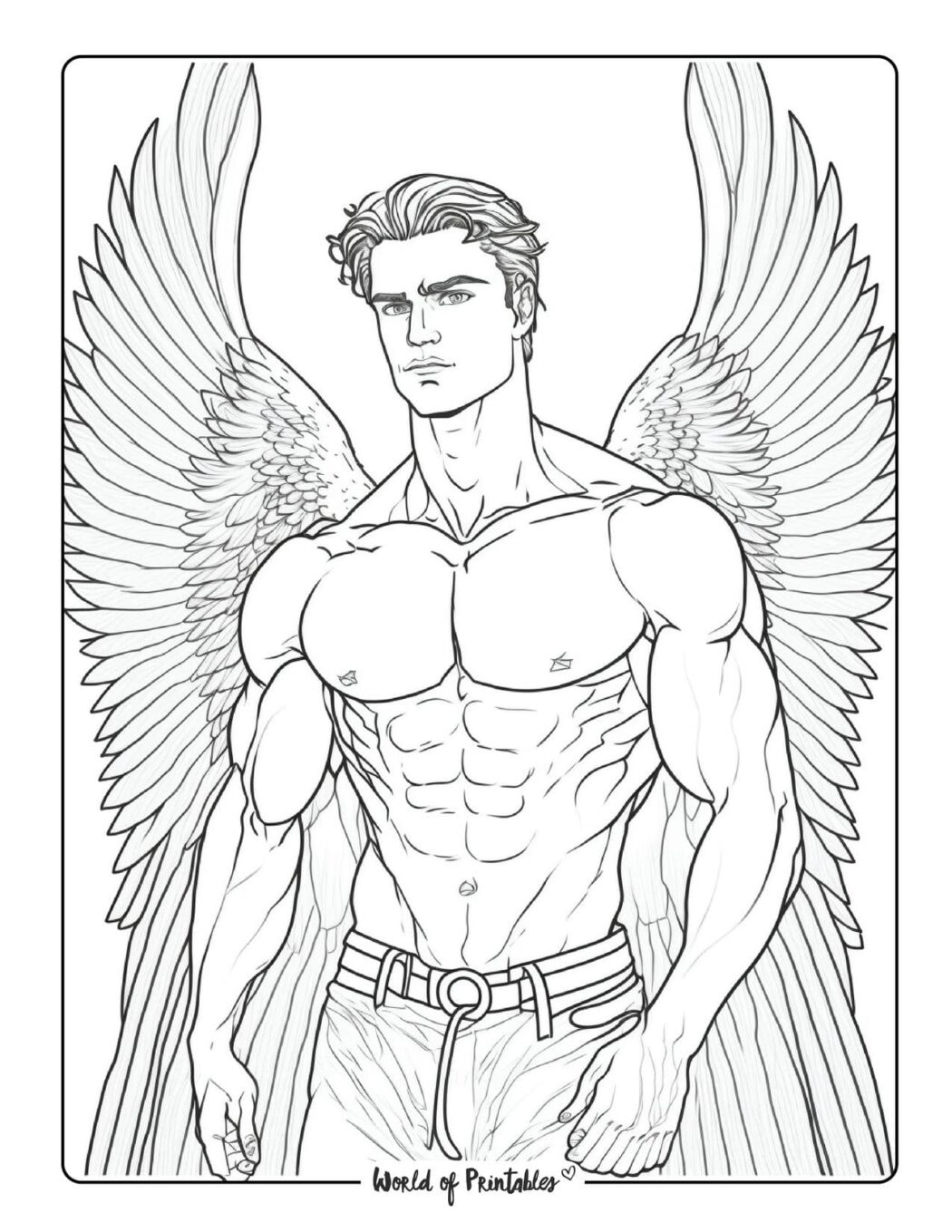 Angel Coloring Pages World of - Angel Coloring Page 70 1050x1359 