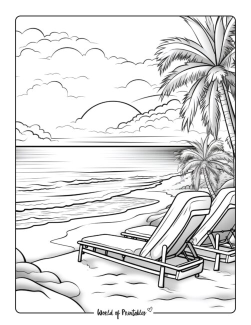 Beach Coloring Page 107