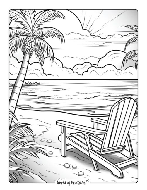 Beach Coloring Page 109