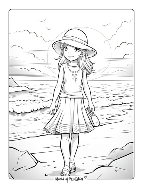Beach Coloring Page 123
