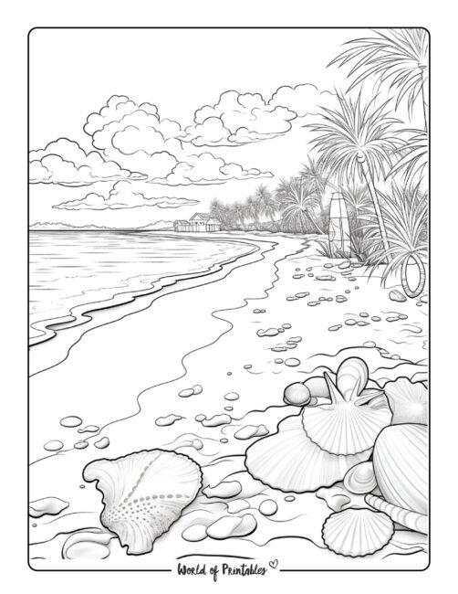 Beach Coloring Page 136