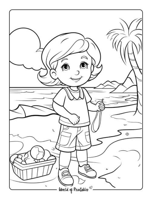 Beach Coloring Page 17