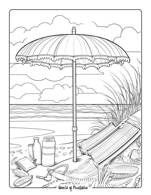 Beach Coloring Page 23