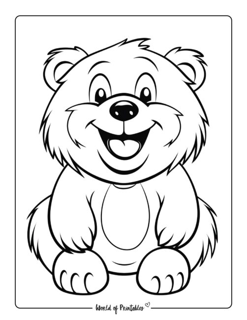 Bear Coloring Page 3
