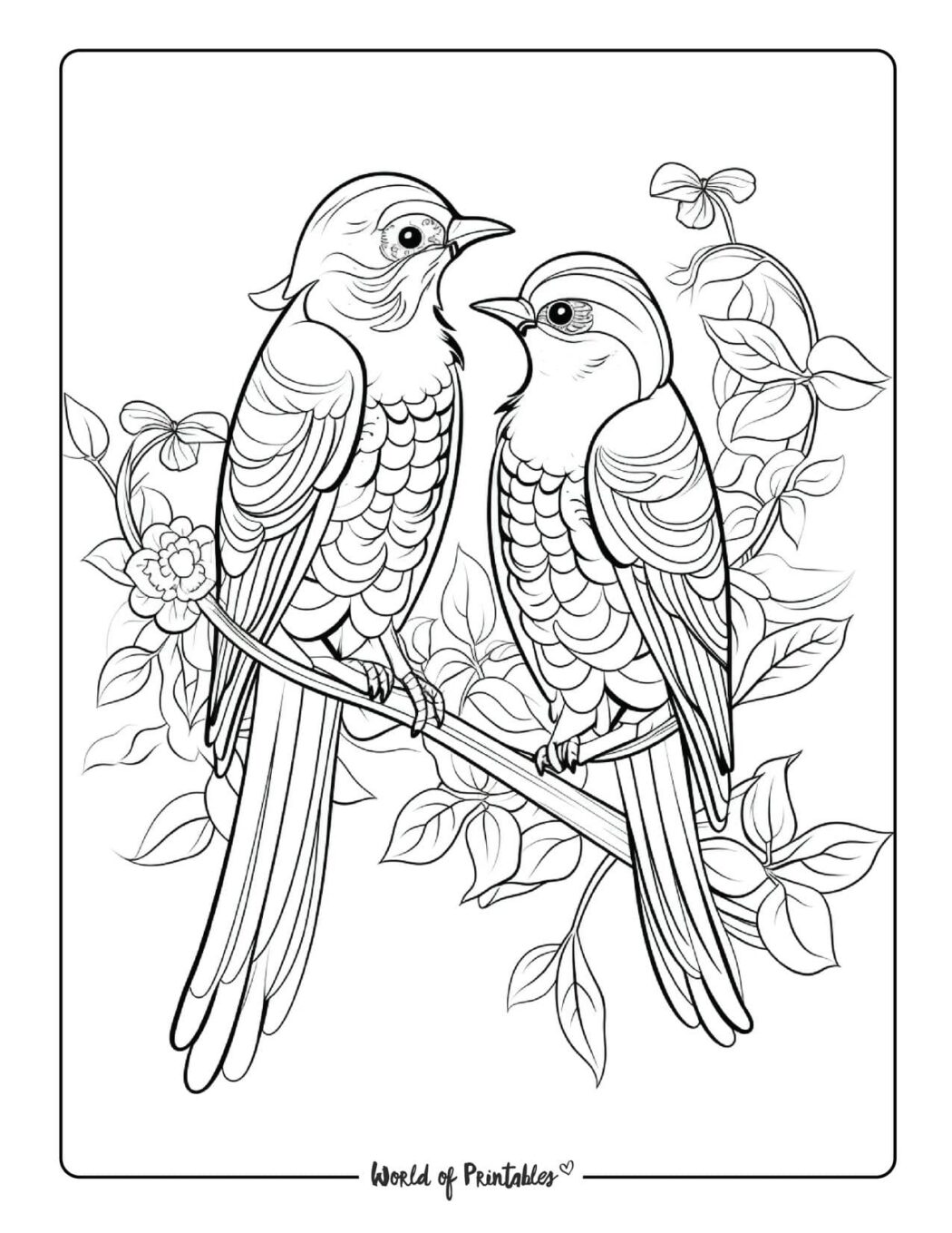 Bird Coloring Pages World of Printables Bird Coloring Pages World of Printables