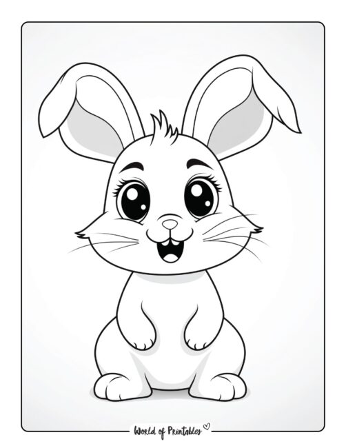 Bunny with Floppy Ears Coloring Page