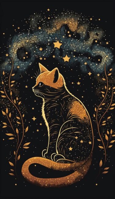 Celestial Cat Background