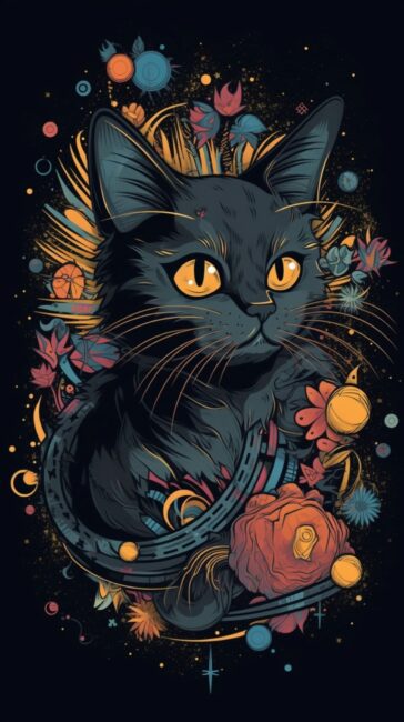 Cool Black Cat Cute Cat Wallpaper
