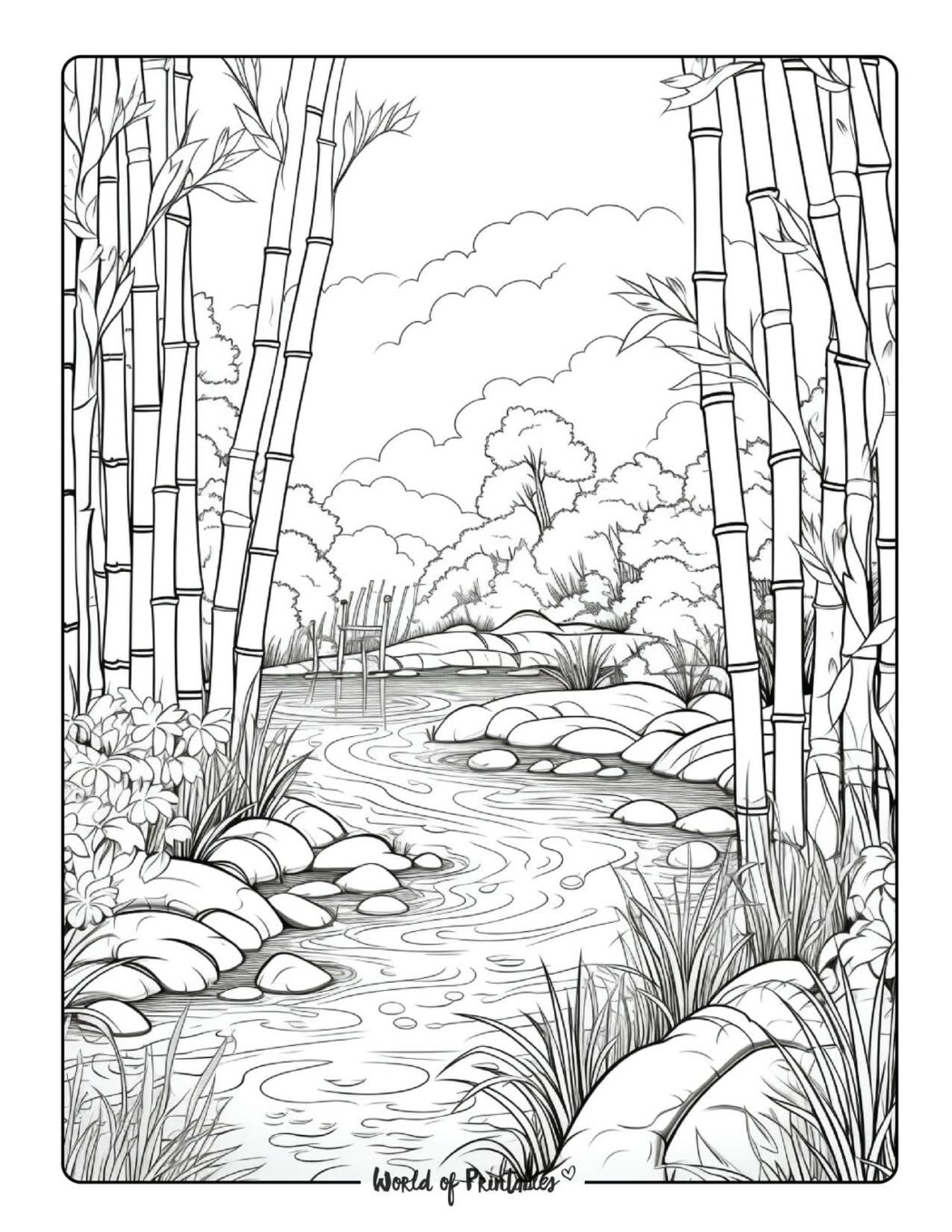 Forest Coloring Pages World of - Forest Coloring Page 31 1050x1359
