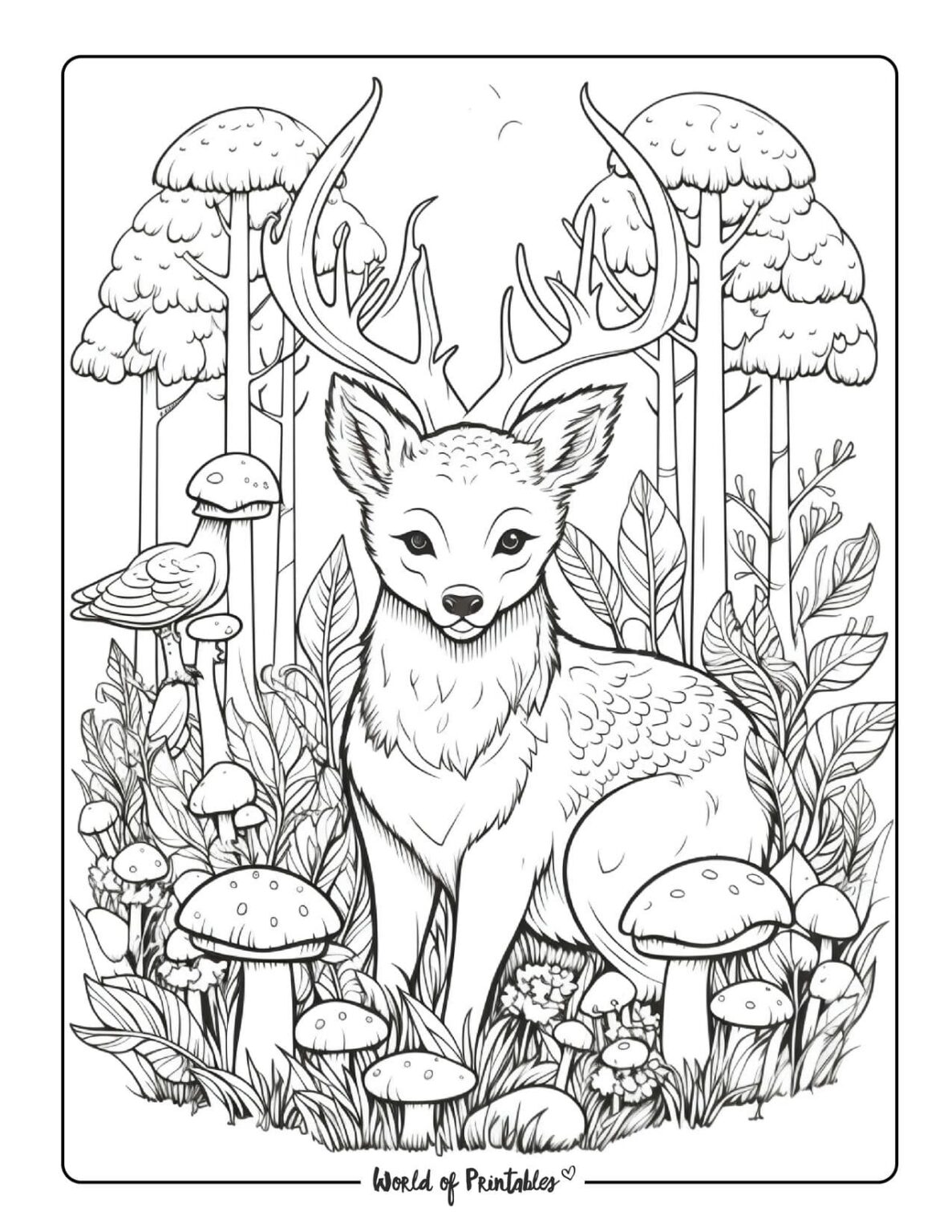 Forest Coloring Pages World of - Forest Coloring Page 40 1187x1536