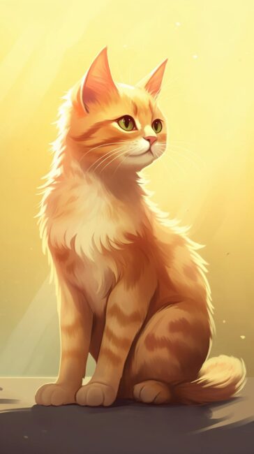 Ginger Cat Background