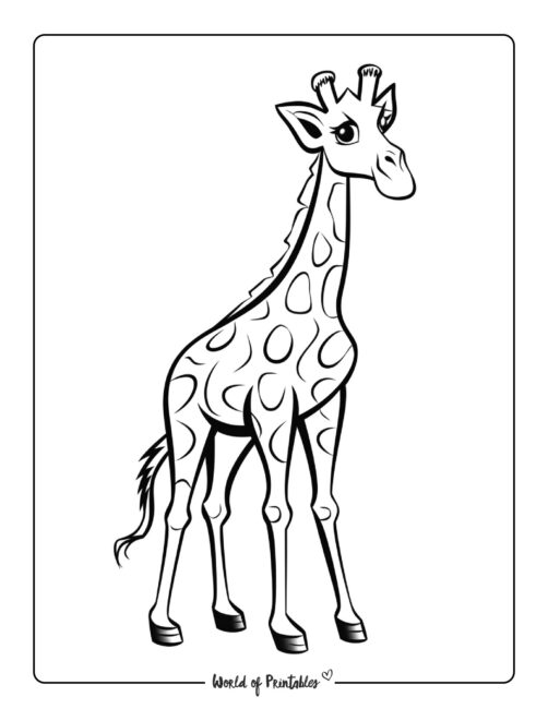 Giraffe Coloring Page 122