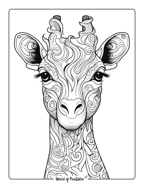 Giraffe Coloring Page 46