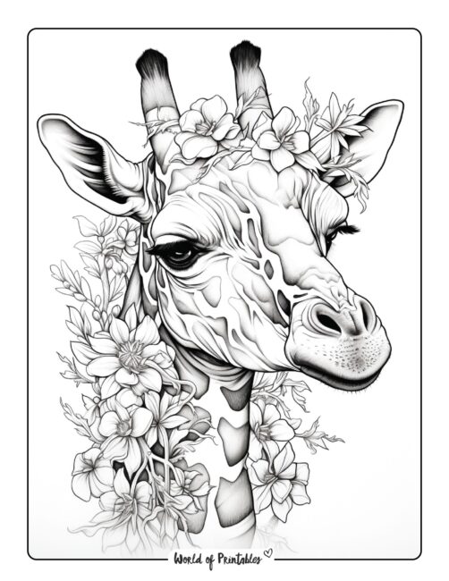 Giraffe Coloring Page 47