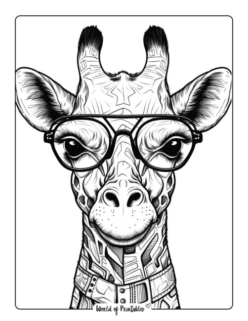 Giraffe Coloring Page 56