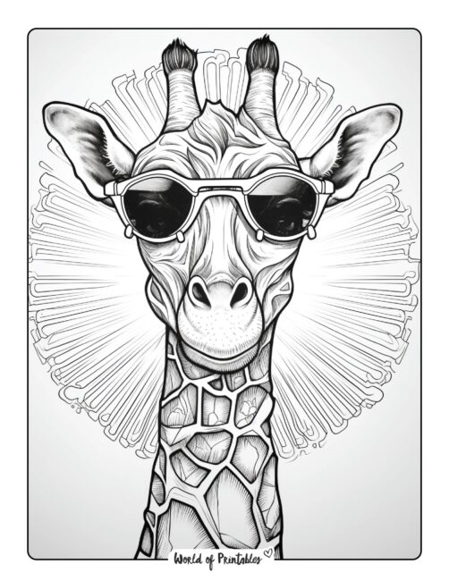 Giraffe Coloring Page 58
