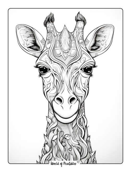 Giraffe Coloring Page 64