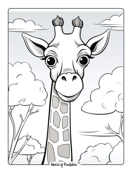 Giraffe Coloring Page 75