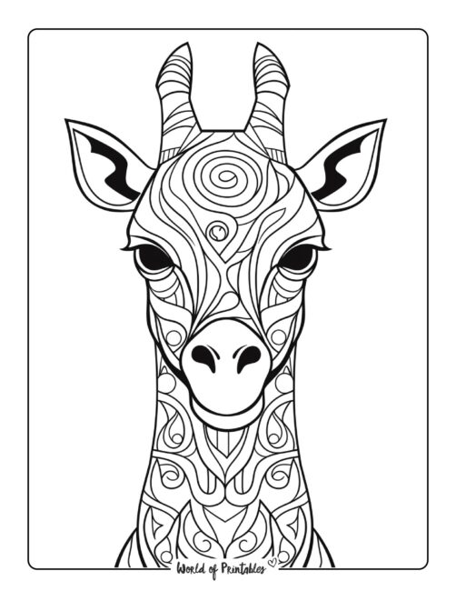 Giraffe Coloring Page 76