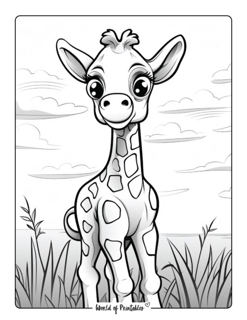 Giraffe Coloring Page 79
