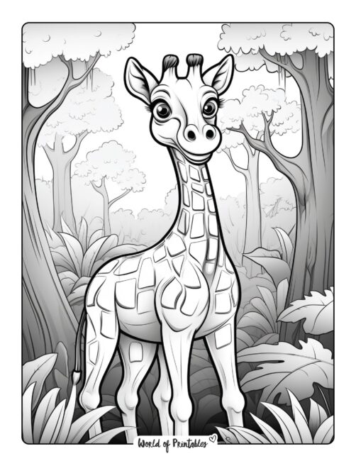 Giraffe Coloring Page 89