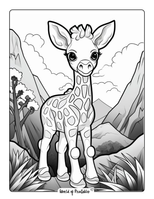 Giraffe Coloring Page 99