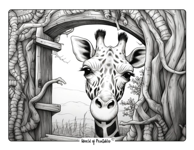 Giraffe Coloring Sheet 23