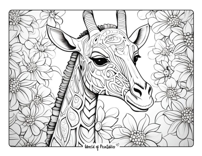 Giraffe Coloring Sheet 5