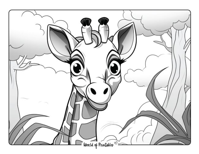 Giraffe Coloring Sheet 56