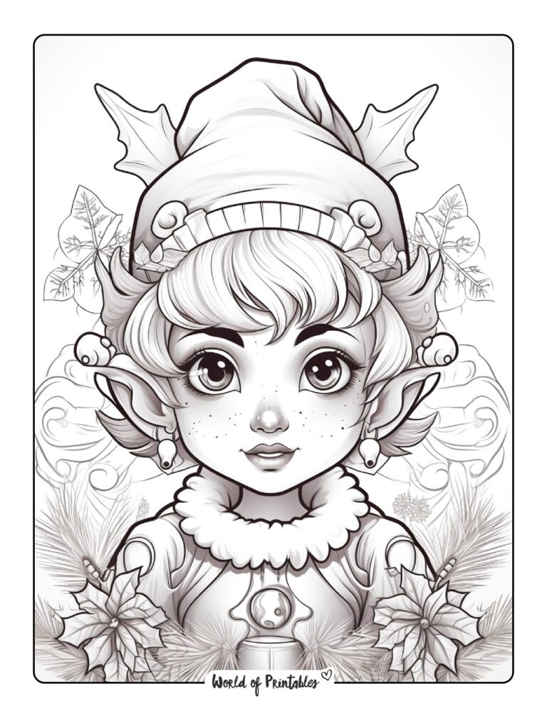 Elf Coloring Pages For Kids &amp; Adults - World of Printables